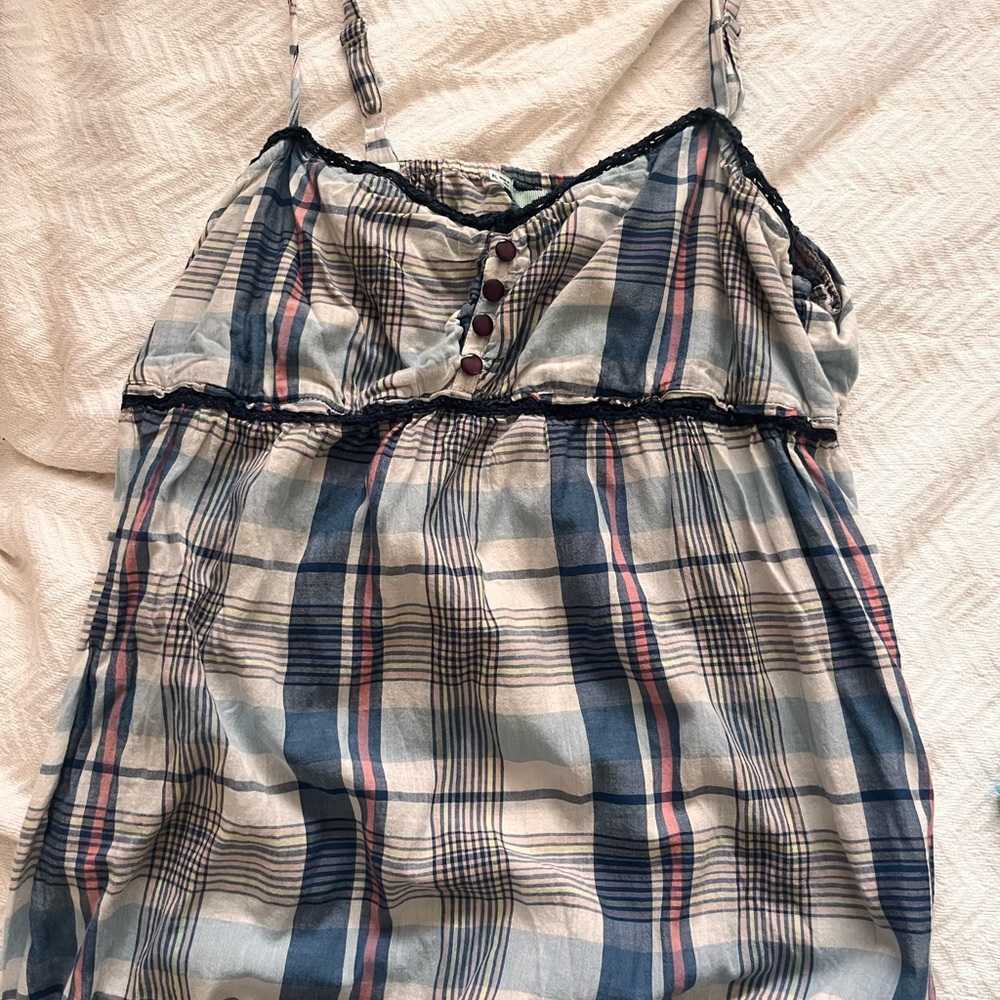 Maurices Multicolor Plaid Top